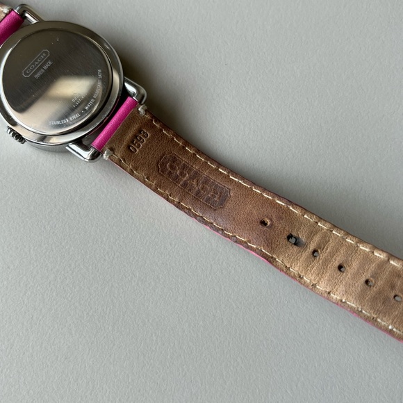 Coach Multicolor Strap Watch with Silver Case Round in  y2k style women’s